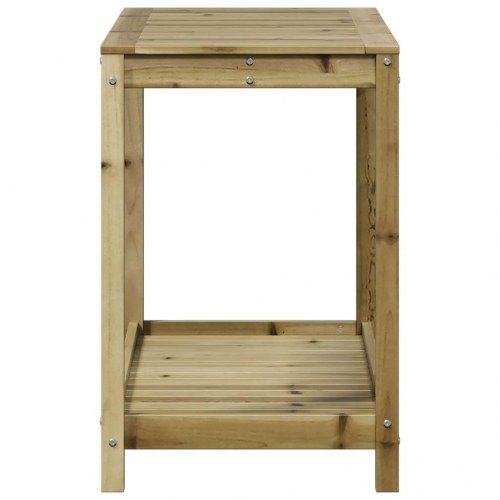 Plantebord med hylde 108x50x75 cm imprægneret fyrretræ
