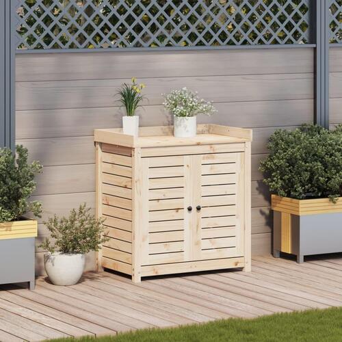 Plantebord med hylder 82,5x50x86,5 cm massivt fyrretræ