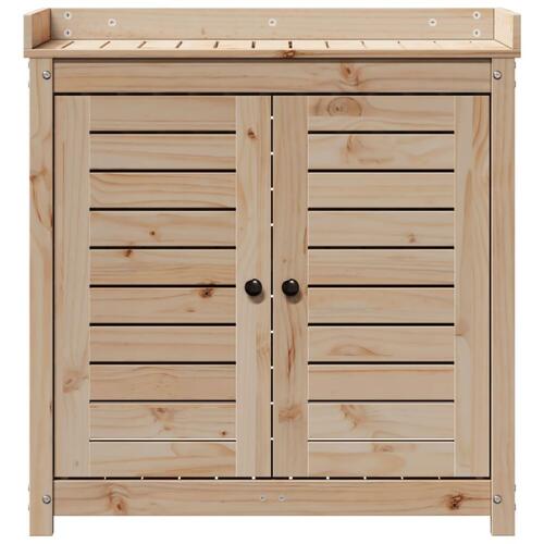 Plantebord med hylder 82,5x50x86,5 cm massivt fyrretræ