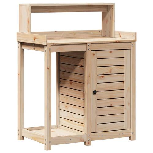 Plantebord med hylder 82,5x50x109,5 cm massivt fyrretræ