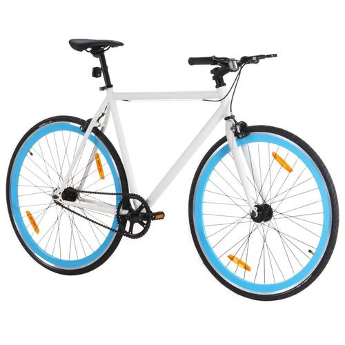 Cykel 1 gear 700c 59 cm hvid og blå