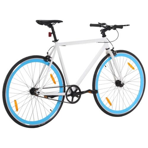 Cykel 1 gear 700c 59 cm hvid og blå