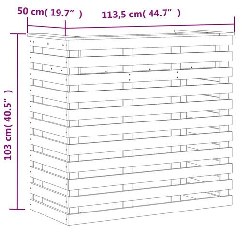 Udendørs barbord 113,5x50x103 cm massivt fyrretræ brun