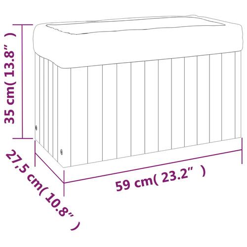 Plantekasse 59x27,5x35 cm massivt akacietræ