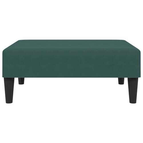 Fodskammel 77x55x31 cm velour mørkegrøn