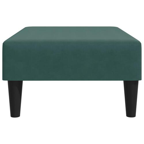 Fodskammel 77x55x31 cm velour mørkegrøn