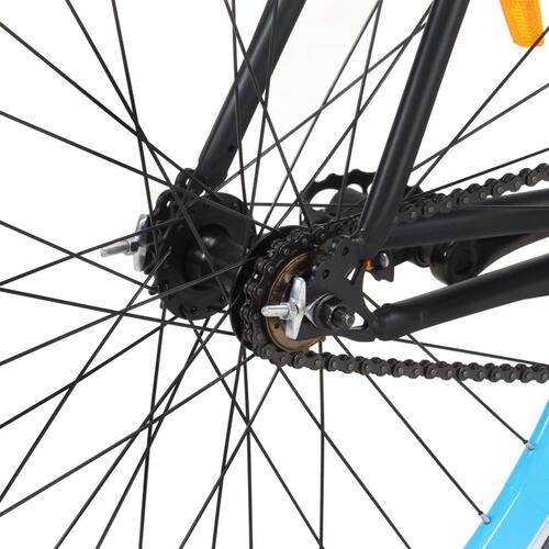 Cykel 1 gear 700c 51 cm sort og blå