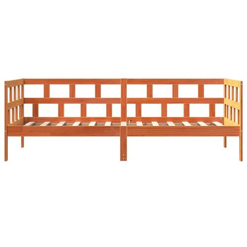 Daybed 90x200 cm massivt fyrretræ gyldenbrun