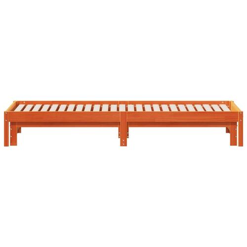Daybed med udtræk 80x200 cm massivt fyrretræ gyldenbrun