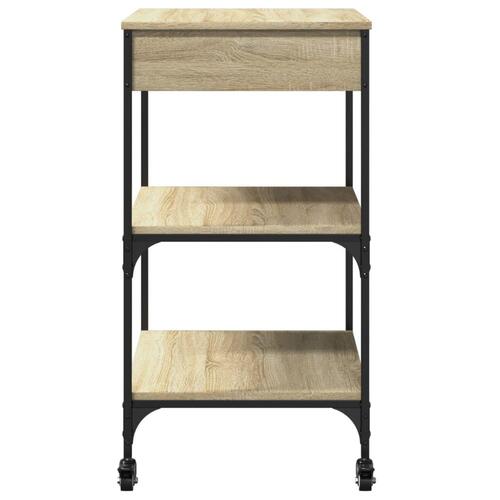 Køkkenvogn 60x48x89,5 cm konstrueret træ sonoma-eg