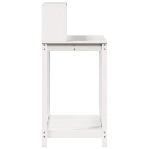 Plantebord med hylder 82,5x50x109,5 cm massivt fyrretræ hvid