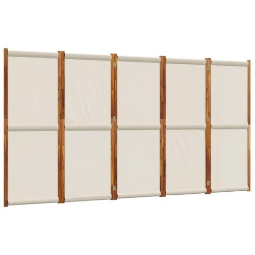 5-panels rumdeler 350 x 180 cm lysegrå