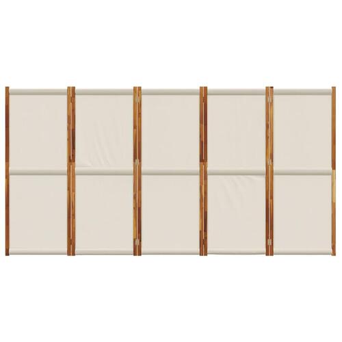 5-panels rumdeler 350 x 180 cm lysegrå