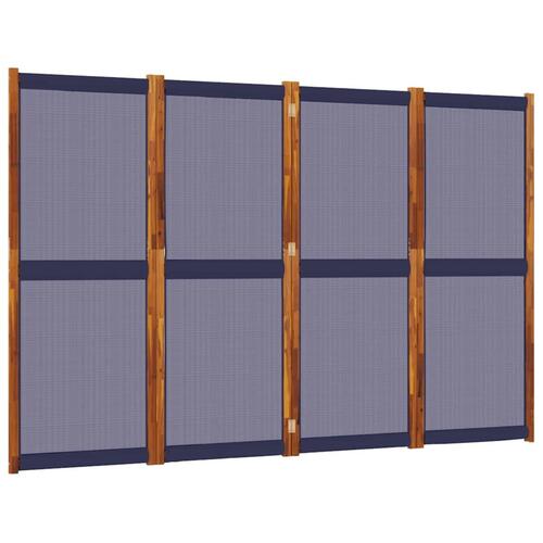 4-panels rumdeler 280 x 180 cm mørkeblå