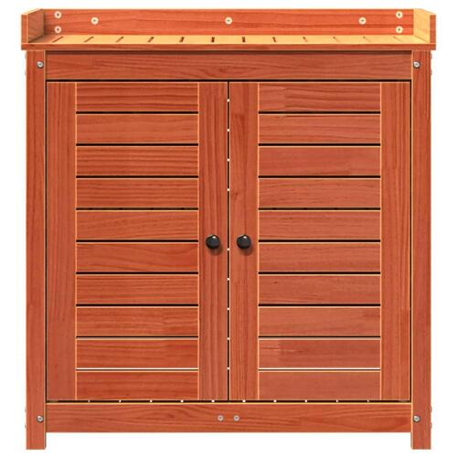 Plantebord med hylder 82,5x50x86,5 cm massivt fyrretræ brun