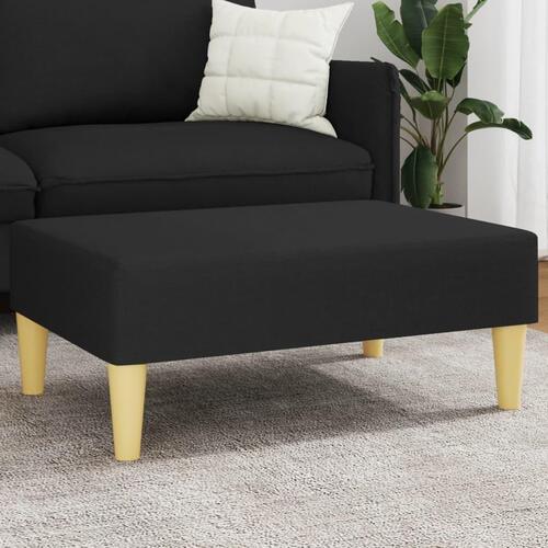 Fodskammel 77x55x31 cm stof sort