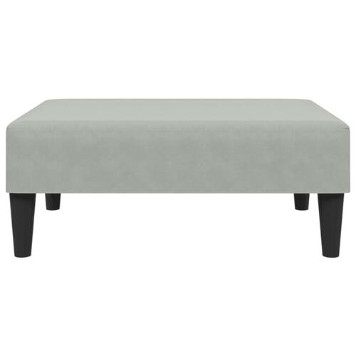 Fodskammel 77x55x31 cm velour lysegrå