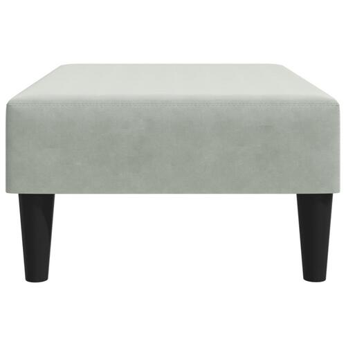 Fodskammel 77x55x31 cm velour lysegrå