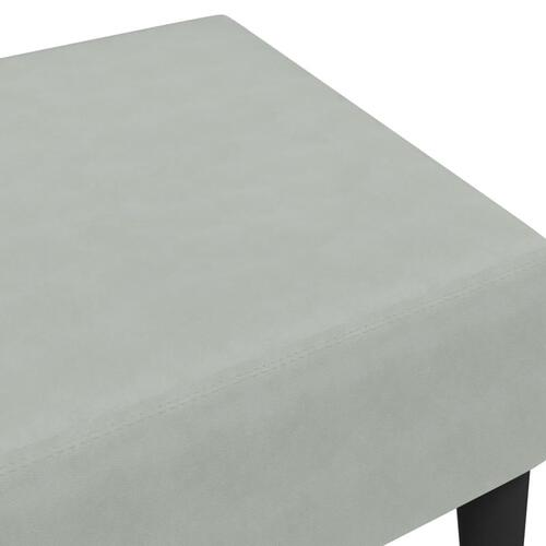 Fodskammel 77x55x31 cm velour lysegrå