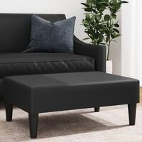 Fodskammel 77x55x31 cm kunstlæder sort