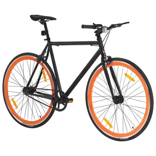 Cykel 1 gear 700c 51 cm sort og orange