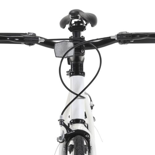 Cykel 1 gear 700c 55 cm hvid og blå