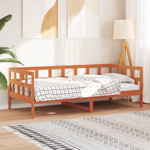 Daybed 80x200 cm massivt fyrretræ gyldenbrun