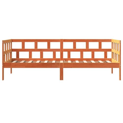 Daybed 80x200 cm massivt fyrretræ gyldenbrun