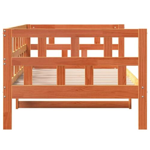 Daybed 80x200 cm massivt fyrretræ gyldenbrun