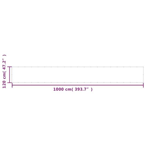Altanafskærmning 120x1000 cm 100 % polyester mørkegrøn