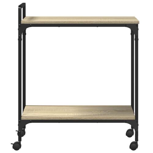 Køkkenvogn 60,5x31x72,5 cm konstrueret træ sonoma-eg