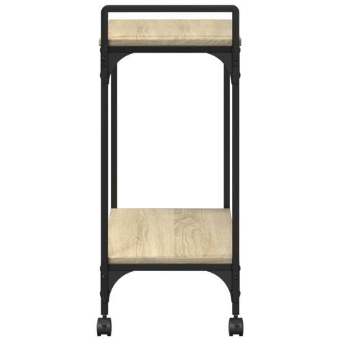Køkkenvogn 60,5x31x72,5 cm konstrueret træ sonoma-eg