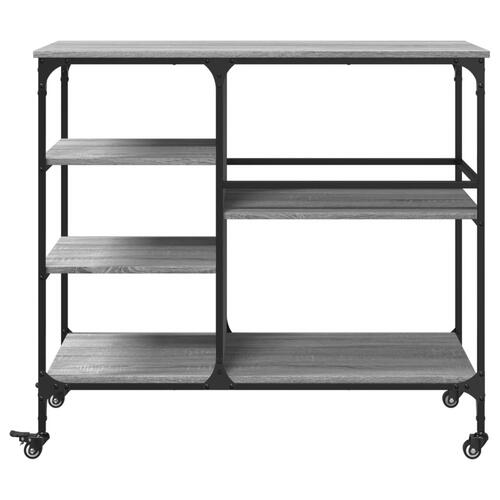 Køkkenvogn 100x45x89,5 cm konstrueret træ grå sonoma-eg