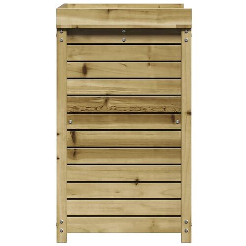 Plantebord med hylder 82,5x50x86,5 cm imprægneret fyrretræ