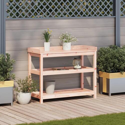 Plantebord med hylder 108x45x86,5 cm massivt douglasgran