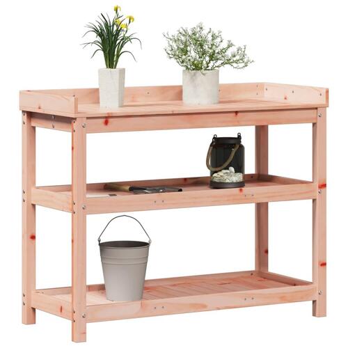 Plantebord med hylder 108x45x86,5 cm massivt douglasgran