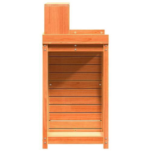 Plantebord med hylder 82,5x50x109,5 cm massivt fyrretræ brun