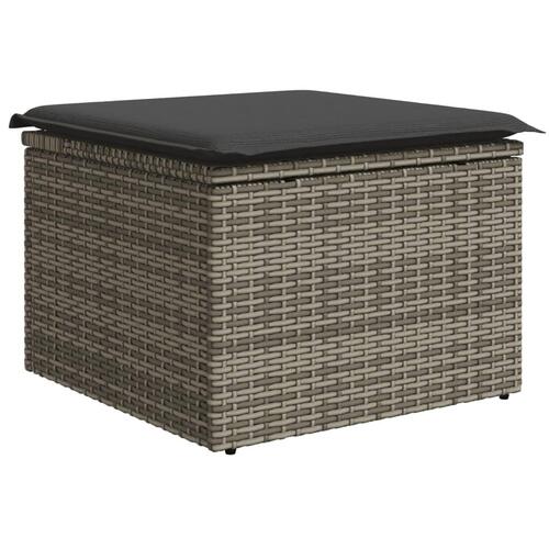 Sofasæt til haven 9 dele med hynder polyrattan grå