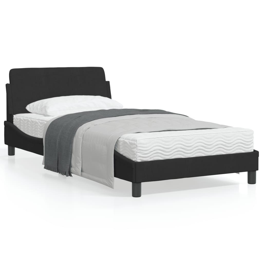 Sengeramme uden madras Sort 100x200 cm Fløjl