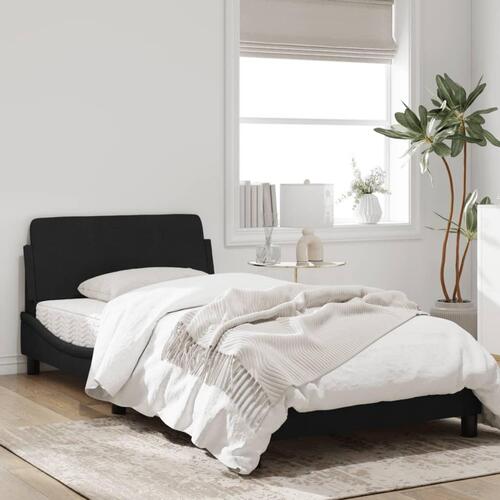 Sengeramme uden madras Sort 100x200 cm Fløjl