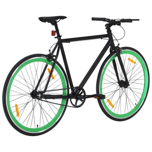 Cykel 1 gear 700c 51 cm sort og grøn