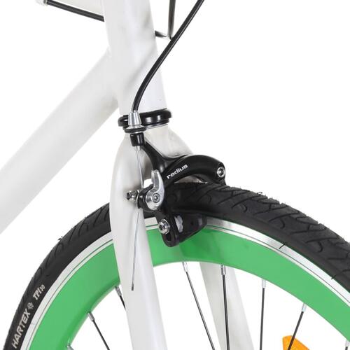 Cykel 1 gear 700c 59 cm hvid og grøn