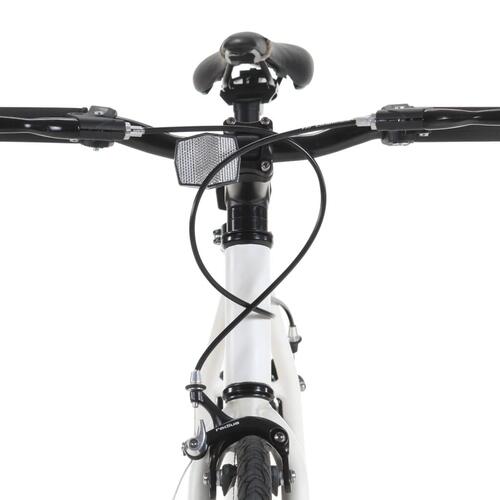 Cykel 1 gear 700c 59 cm hvid og grøn