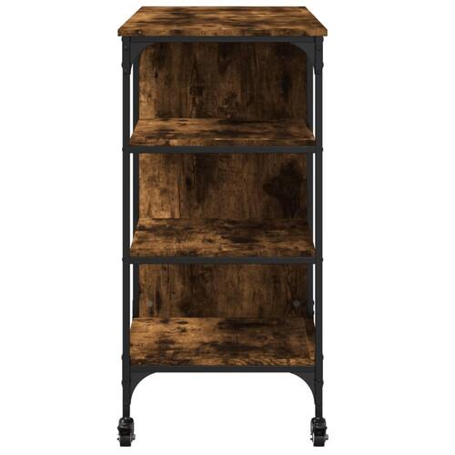 Køkkenvogn 100x45x89,5 cm konstrueret træ røget egetræsfarve