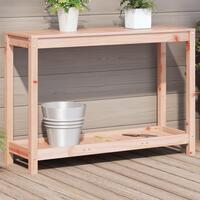 Plantebord med hylde 108x35x75 cm massivt douglasgran