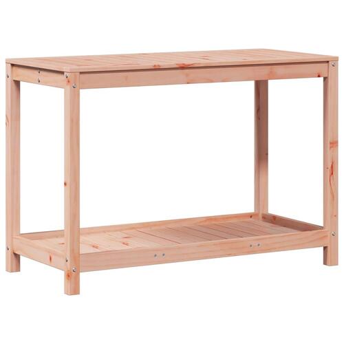 Plantebord med hylde 108x50x75 cm massivt douglasgran