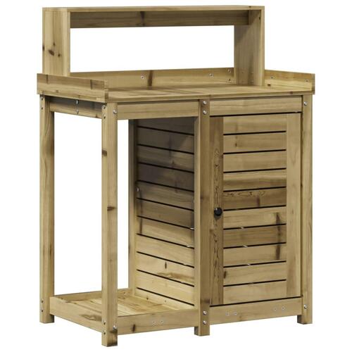 Plantebord med hylder 82,5x50x109,5 cm imprægneret fyrretræ