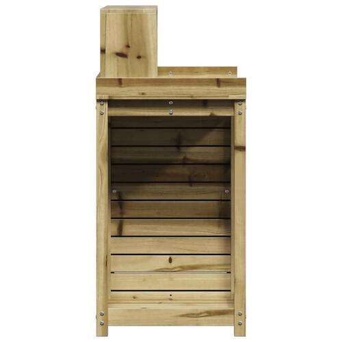 Plantebord med hylder 82,5x50x109,5 cm imprægneret fyrretræ