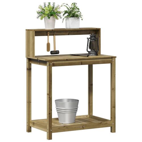 Plantebord med hylder 82,5x50x109,5 cm imprægneret fyrretræ
