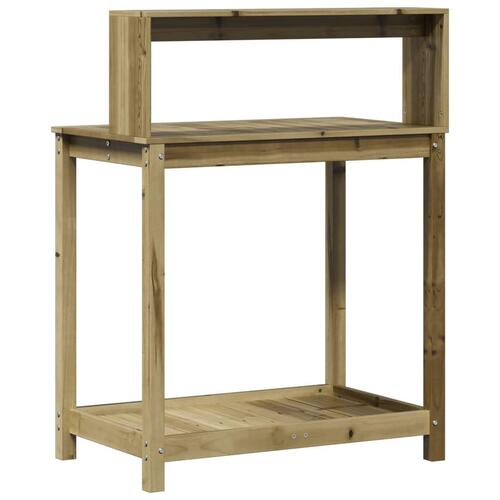 Plantebord med hylder 82,5x50x109,5 cm imprægneret fyrretræ